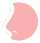 rhinoplasty nose surgery pink icon